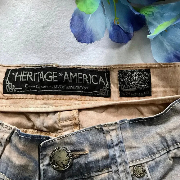 Heritage by America NWOT Gray Lightweight Skinny Jeans Men 34/33 - Picture 8 of 8